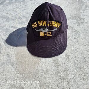 USS New Jersey BB-62 Navy NorthStar Black Cap/Hat Snapback Made in USA Military